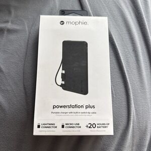 Mophie PowerStation Plus 6040mAh‎ Charger Built-in Switch-Tip iPHONE Dark Blue